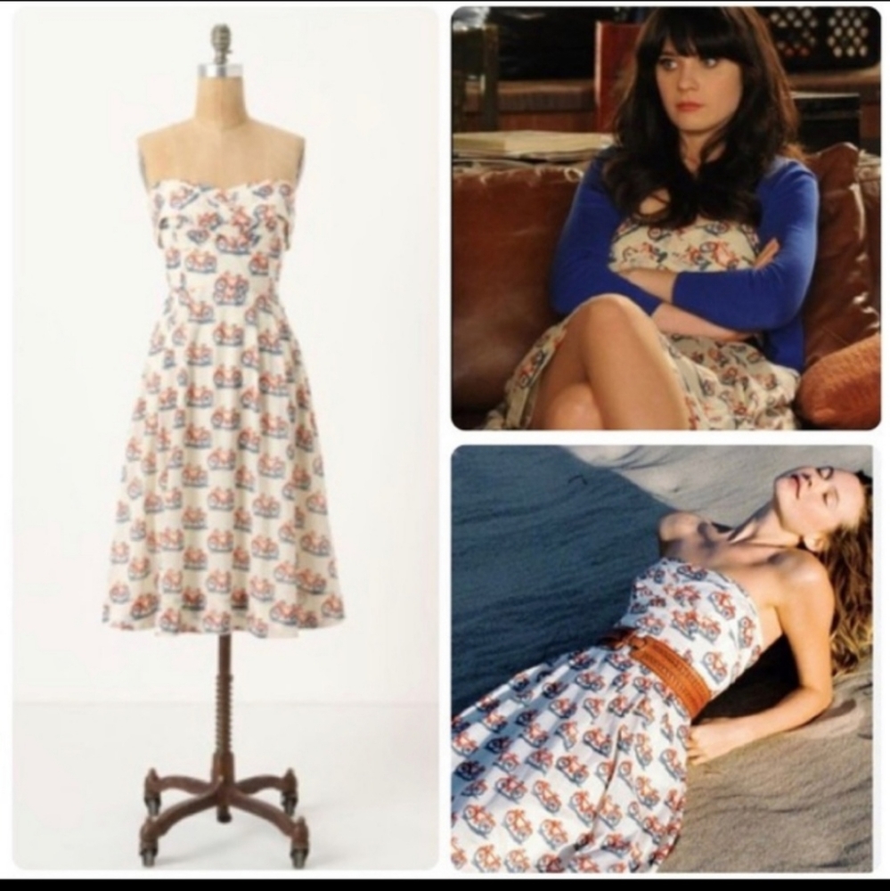 Anthropologie Postmark Bicycle Lane Dress size 00 - Picture 1 of 12